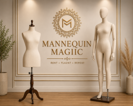 Drape Mannequin with Wooden Stand